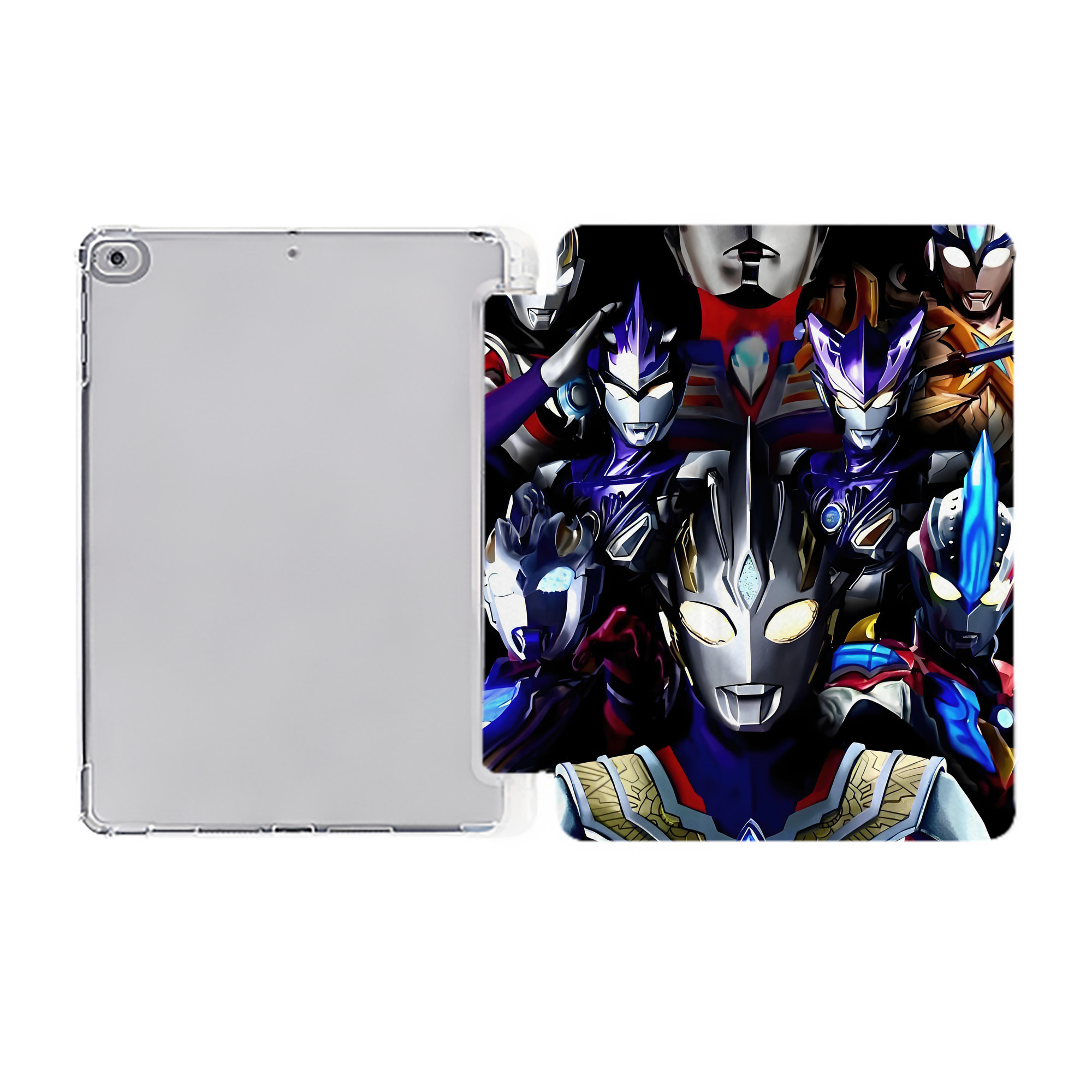 （画像用） ウルトラマン Ultraman IPad ケース ペン収納付き 三つ折りスタンド PUレザー×シリコン 対応機種9.5/10.5/10.9インチ